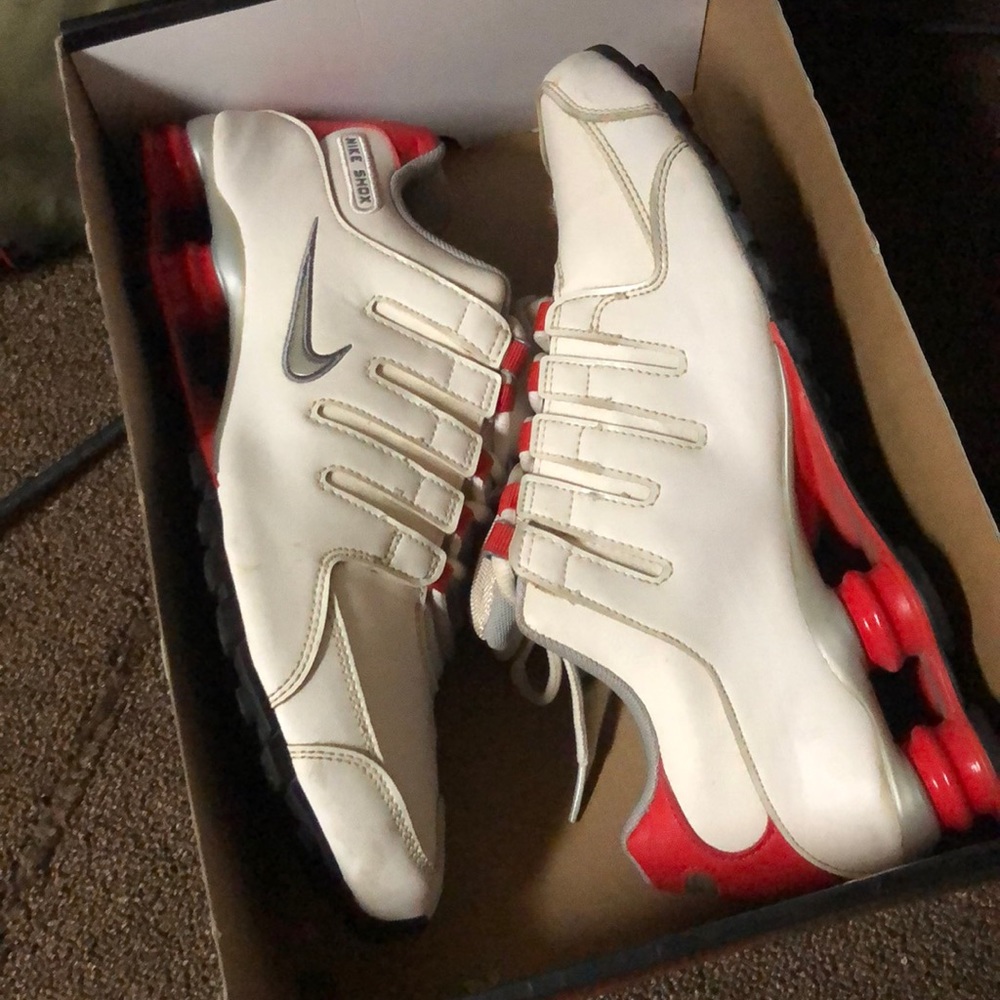 Red and and white air max’s men size ten